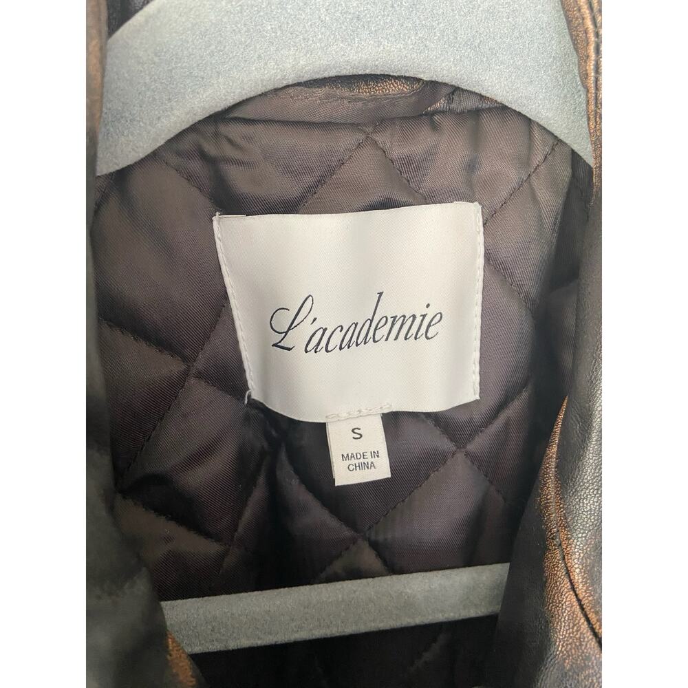 L'Academie Bo Jacket Puffer Aviator Varsity Bomber Oversized Boxy Grunge Biker S - Picture 5 of 8